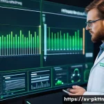 자연어 처리 모델 튜닝을 위한 시뮬레이션 실험 - **Prompt:** A sophisticated, high-tech AI interface in a futuristic, clean laboratory setting. The c...