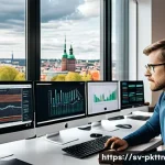 Home 18 자연어 처리 모델 튜닝을 위한 데이터 샘플링 기법 - A detailed, professional workspace scene showing a Swedish data scientist analyzing balanced dataset...